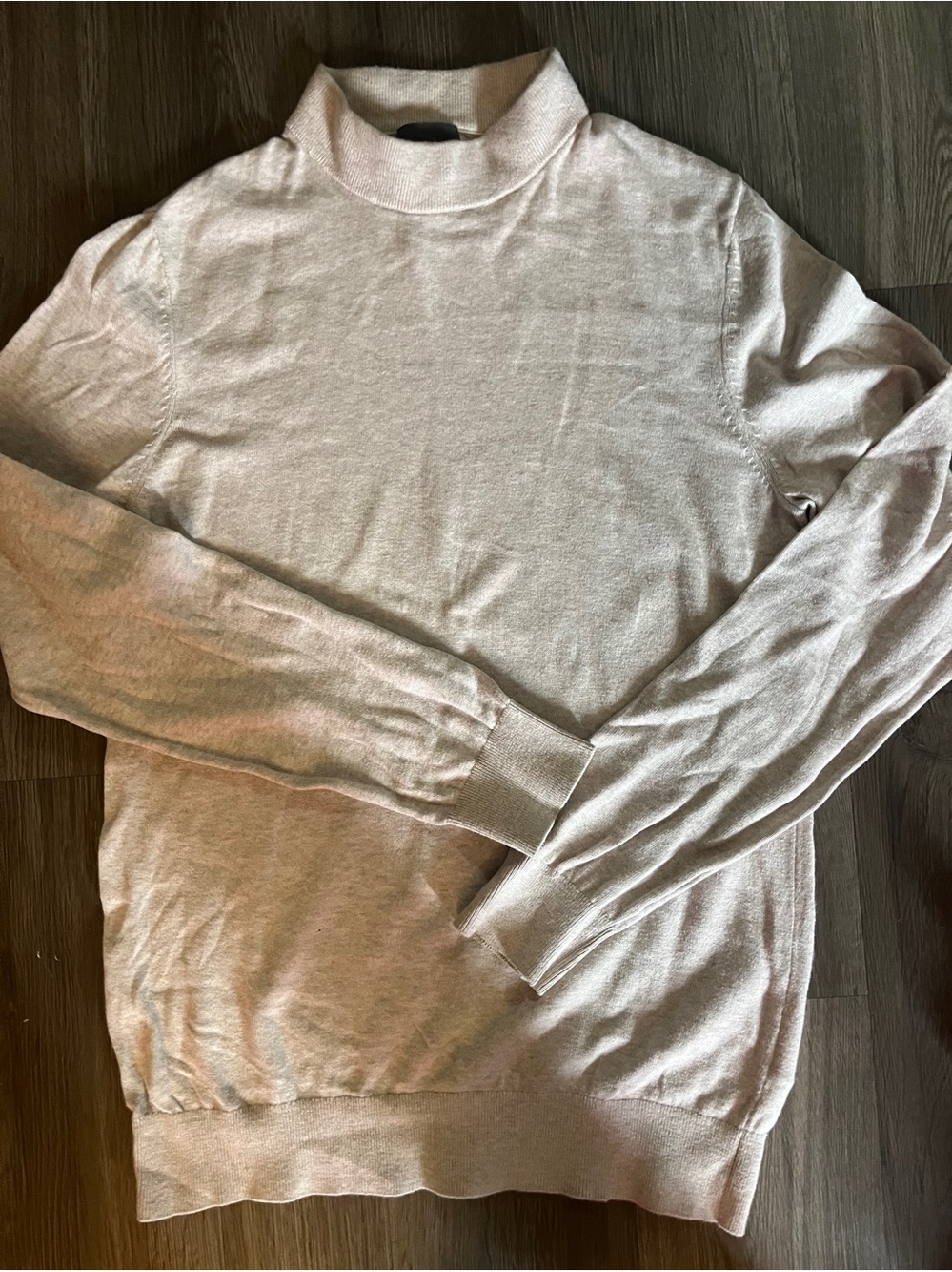 Cream pullover H&M 100% cotton stretchy women's M layer minimalist